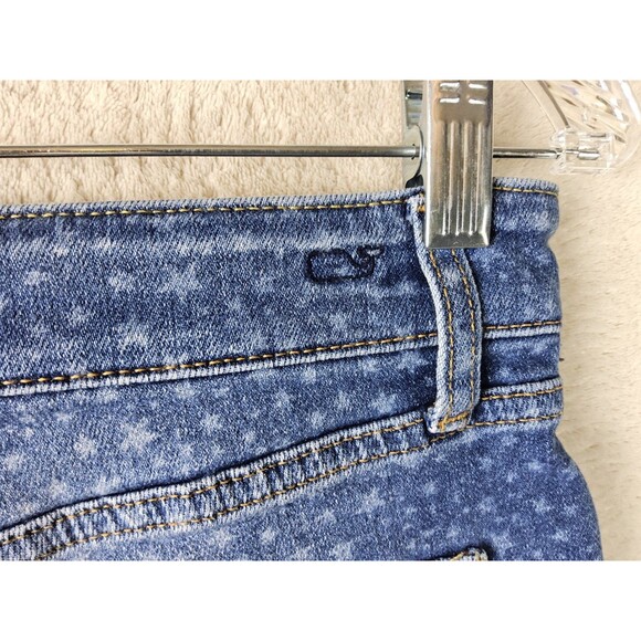 Vineyard Vines Women's Stars Denim Raw Edge Shorts Size 27 - Picture 4 of 4